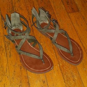 Guess Strappy Green Sandals